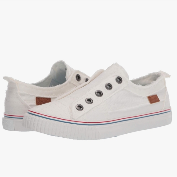 EUC Blowfish Malibu Buzz Canvas Patchwork Slip-On Sneakers Tennis Shoes, 7.5 - Picture 1 of 10
